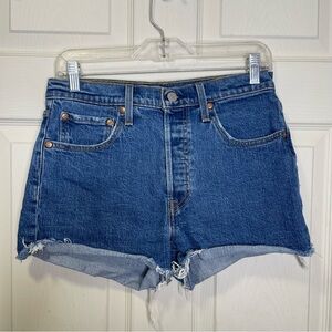 Levi’s Women’s Button Fly 501 Blue Shorts Sz 28
